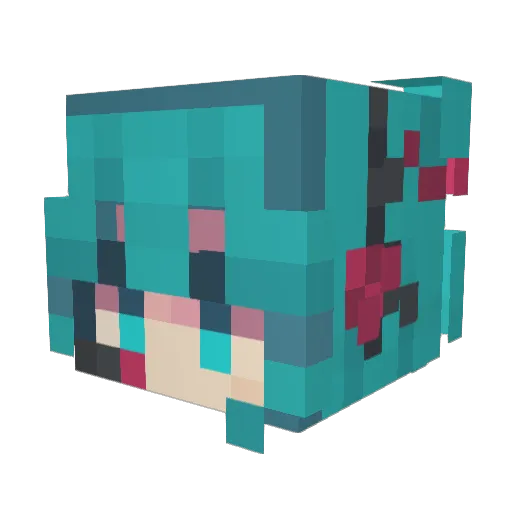 plutonomous Minecraft avatar head, 3D render