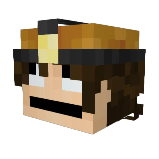 plutonvic Minecraft avatar head, 3D render