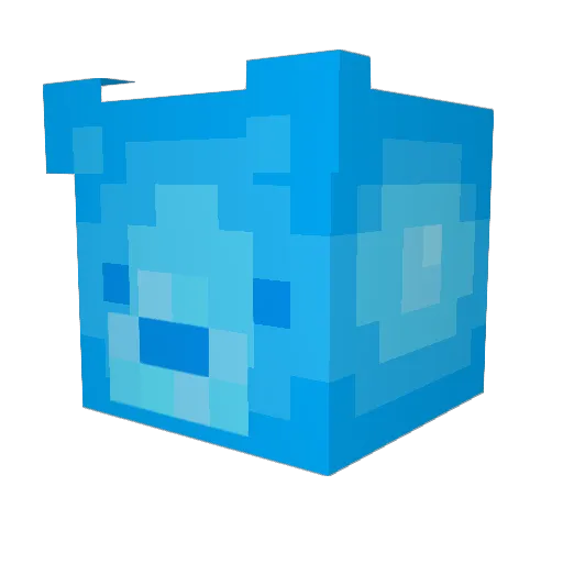 plutorock Minecraft avatar head, 3D render
