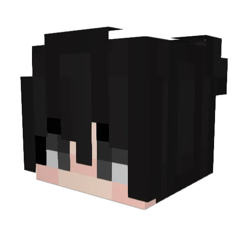 plutosluv Minecraft avatar head, 3D render