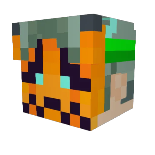 plxt Minecraft avatar head, 3D render
