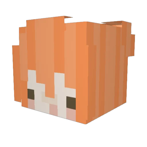pm_2215 Minecraft avatar head, 3D render