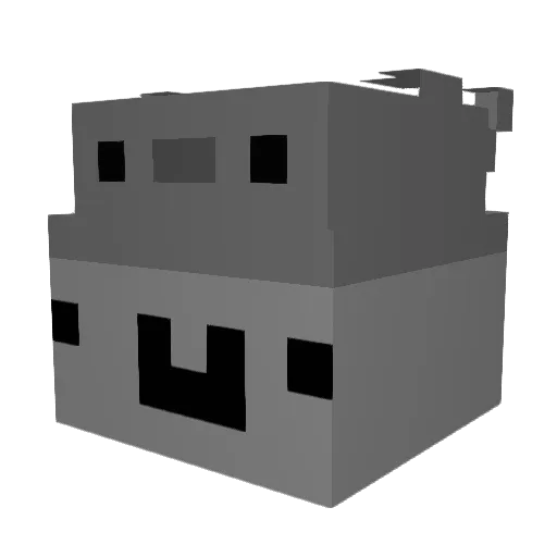 pmcbuilds Minecraft avatar head, 3D render
