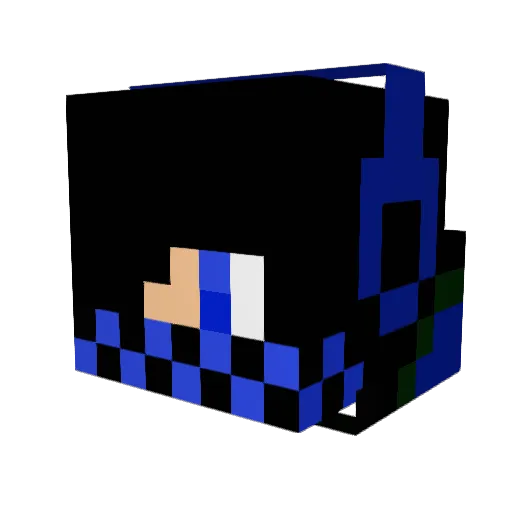 pmholer Minecraft avatar head, 3D render