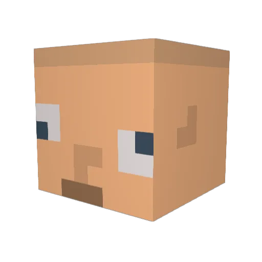 pmryi Minecraft avatar head, 3D render