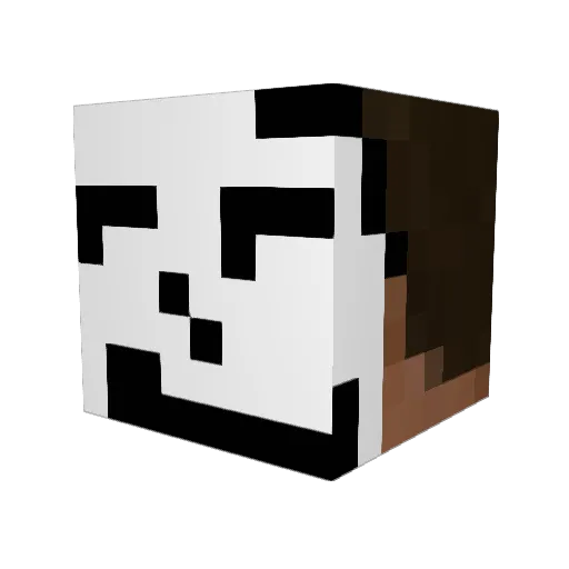 pmstc Minecraft avatar head, 3D render