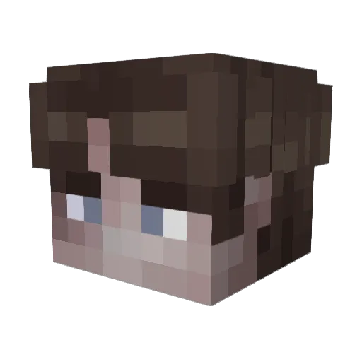 pnek Minecraft avatar head, 3D render