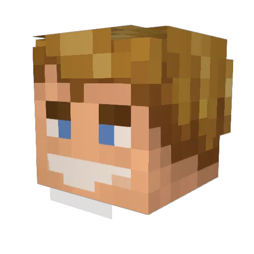 pngS2 Minecraft avatar head, 3D render