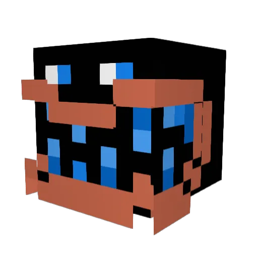 pns Minecraft avatar head, 3D render