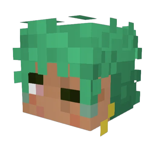 pnspeed Minecraft avatar head, 3D render