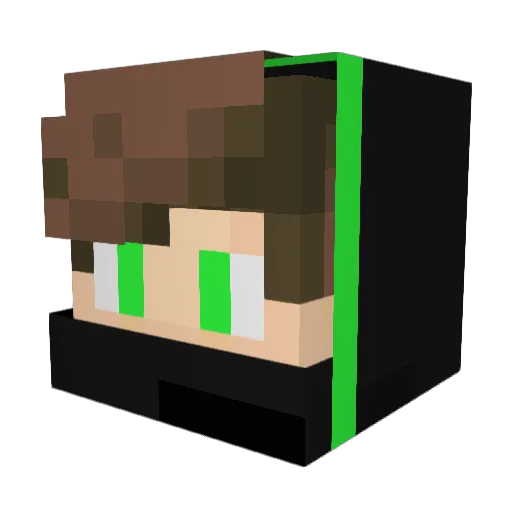 pnsq05 Minecraft avatar head, 3D render