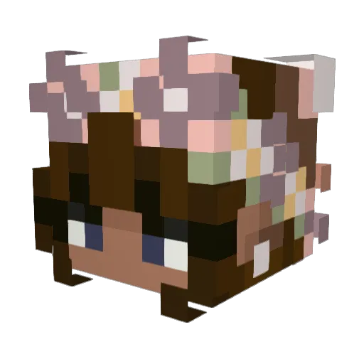 pnuttbuttrr Minecraft avatar head, 3D render