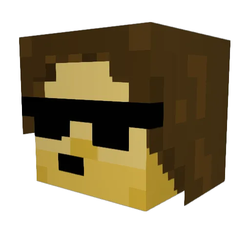 po1g Minecraft avatar head, 3D render
