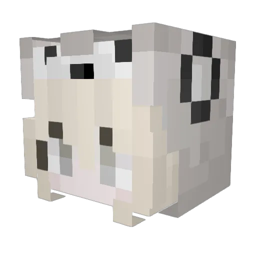 po1l Minecraft avatar head, 3D render