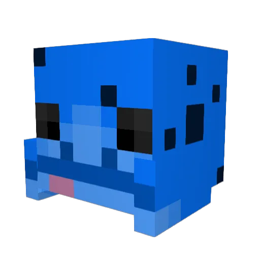po1sondartforg Minecraft avatar head, 3D render