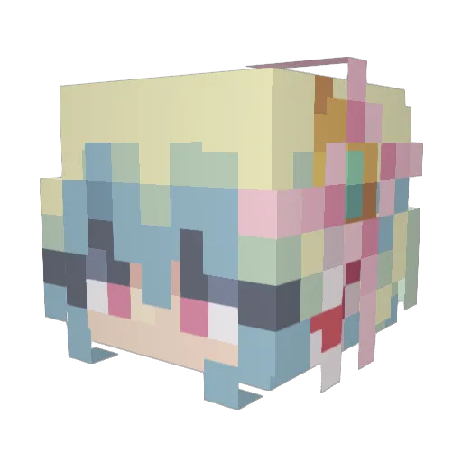 poToad Minecraft avatar head, 3D render