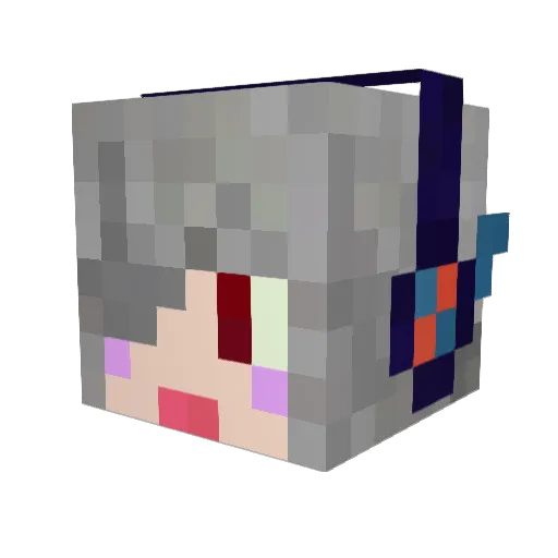 po_hank Minecraft avatar head, 3D render