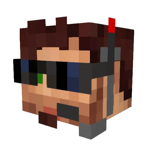 poad9 Minecraft avatar head, 3D render
