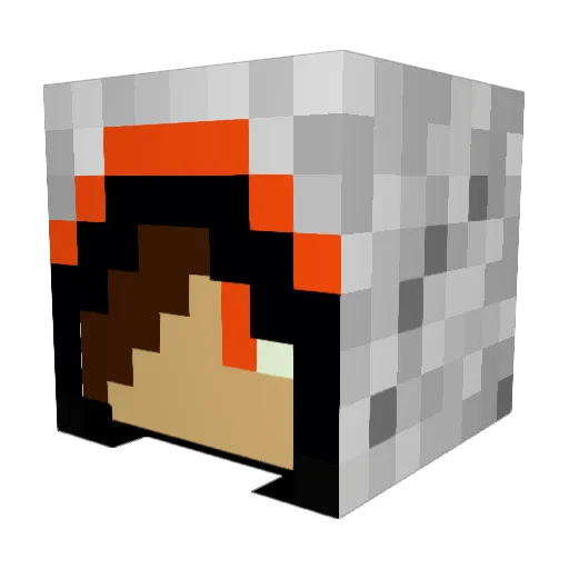 pob16 Minecraft avatar head, 3D render