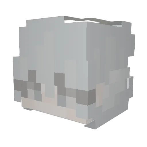pobblebonked Minecraft avatar head, 3D render