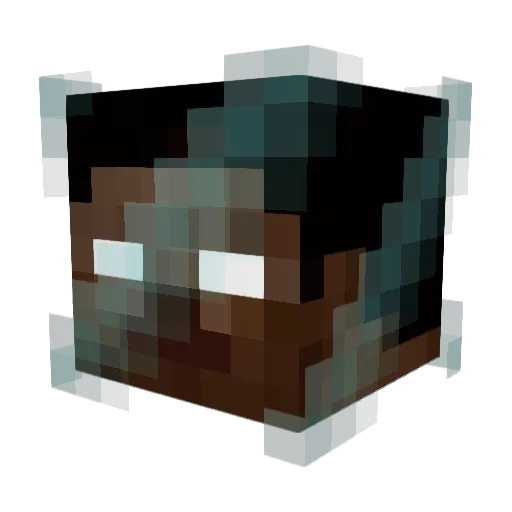 pobdop Minecraft avatar head, 3D render