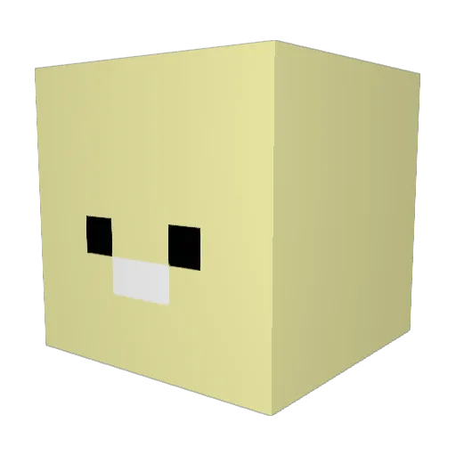 pobo99 Minecraft avatar head, 3D render