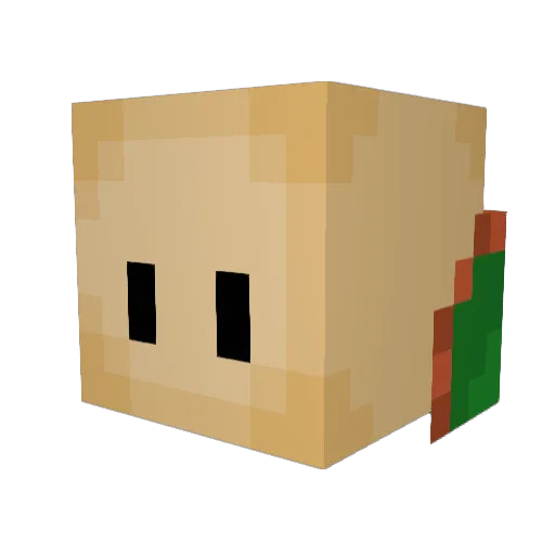 pocayo Minecraft avatar head, 3D render
