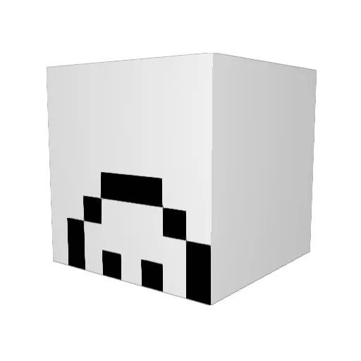 pocei Minecraft avatar head, 3D render