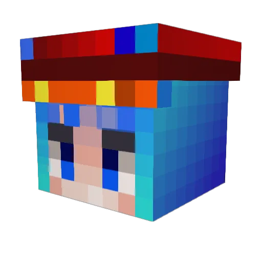 pochiko_2525 Minecraft avatar head, 3D render