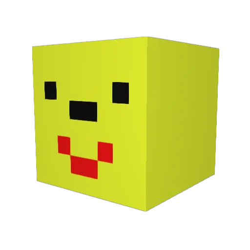 pochitasan Minecraft avatar head, 3D render
