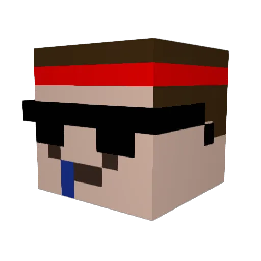 pocikaa Minecraft avatar head, 3D render