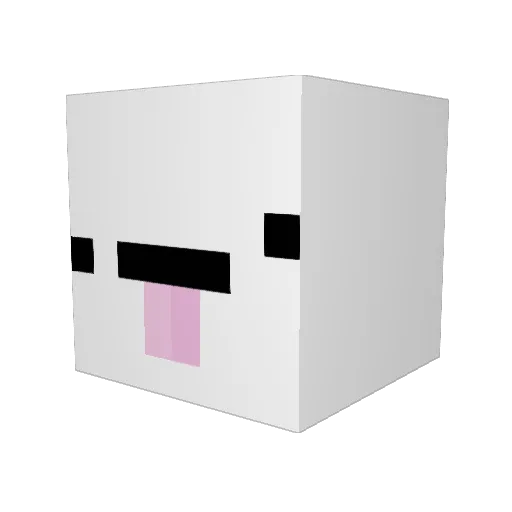 pock8 Minecraft avatar head, 3D render