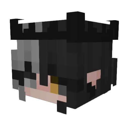 pocketclown_ Minecraft avatar head, 3D render