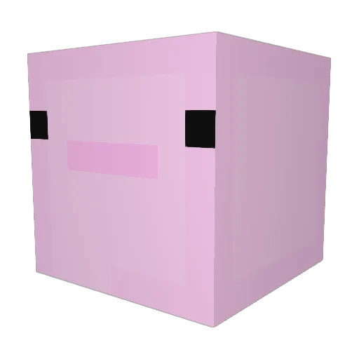 pocketspawn Minecraft avatar head, 3D render