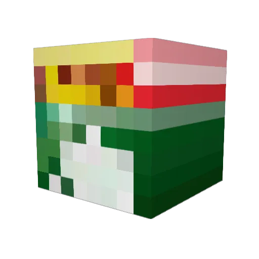 pocketspoons Minecraft avatar head, 3D render