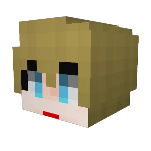 pocky2 Minecraft avatar head, 3D render