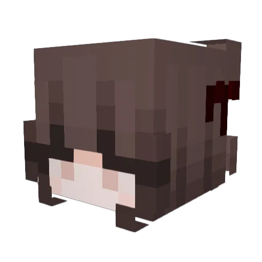 pockyaddict Minecraft avatar head, 3D render