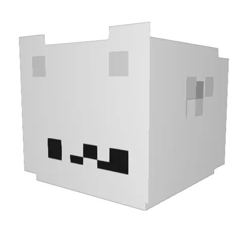 poconu08 Minecraft avatar head, 3D render