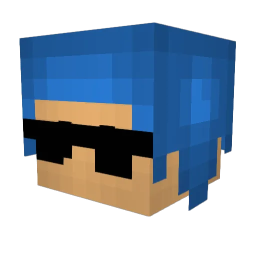 pocoyo21k Minecraft avatar head, 3D render