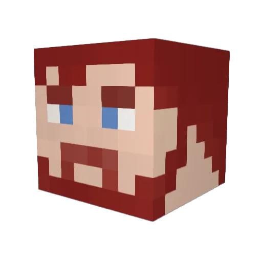 podgeduck Minecraft avatar head, 3D render