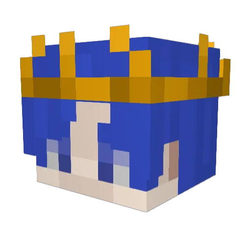 podovery Minecraft avatar head, 3D render