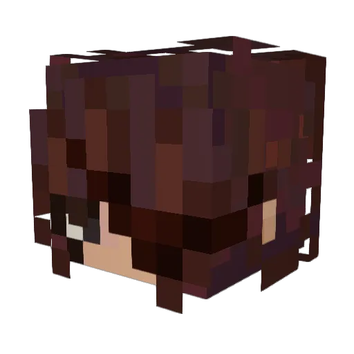 podsho Minecraft avatar head, 3D render