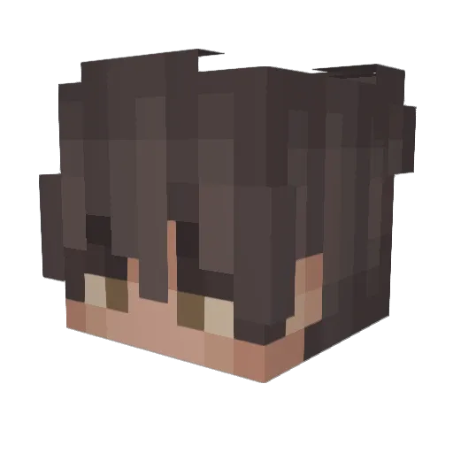 poducha_ Minecraft avatar head, 3D render
