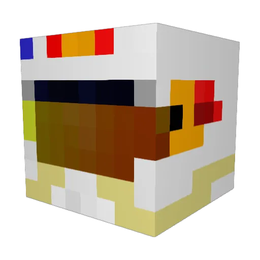 poeDUNE3117 Minecraft avatar head, 3D render