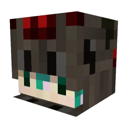 poe_craft Minecraft avatar head, 3D render