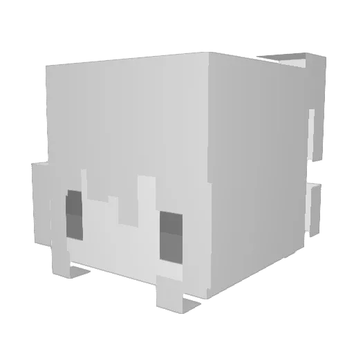 poefq Minecraft avatar head, 3D render