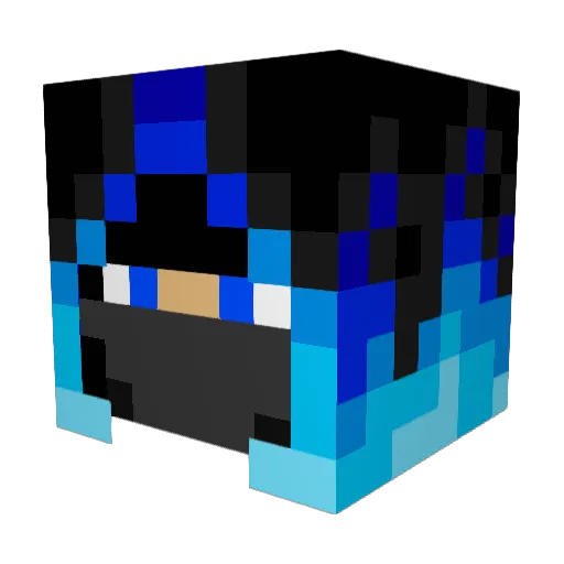 poeilk Minecraft avatar head, 3D render