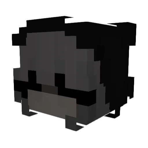 poematic Minecraft avatar head, 3D render