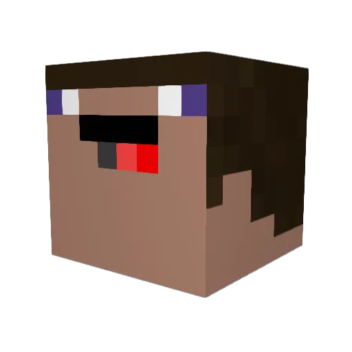 poeperdoef Minecraft avatar head, 3D render