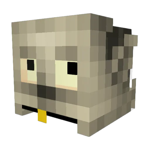 poerkie Minecraft avatar head, 3D render